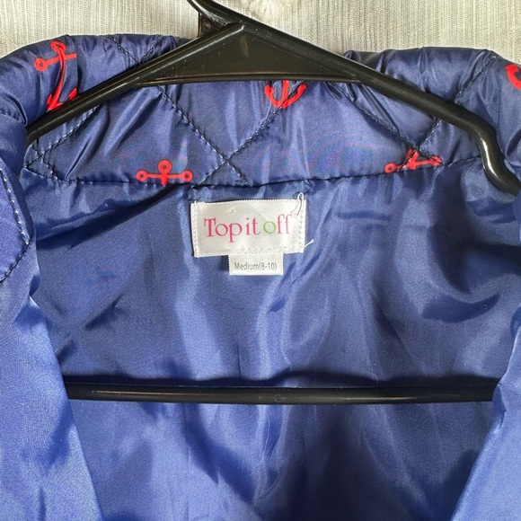 NWT Top It Off Women’s Navy Quilted Nautical Vest Size Medium - Picture 7 of 9